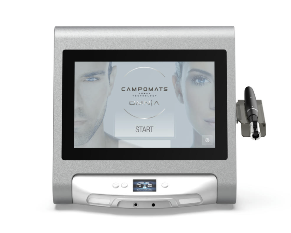 CAMPOMATS OMNIA RADIOFREQUENCY<br>Radiofrequenz Microneedling und PMU Tätowiermaschine <br>OMNIA CAMPOMATS mit 3 Aufsätzen. Innovative und patentierte Anti-Aging und Beauty-Maschine. Medizinisches Gerät 